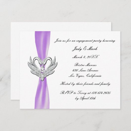 Invitation de la partie Engagement des cygnes en a (Devant / Derrière)