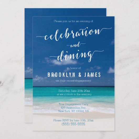 Invitation de la partie Engagement plage de Callig (Devant / Derrière)