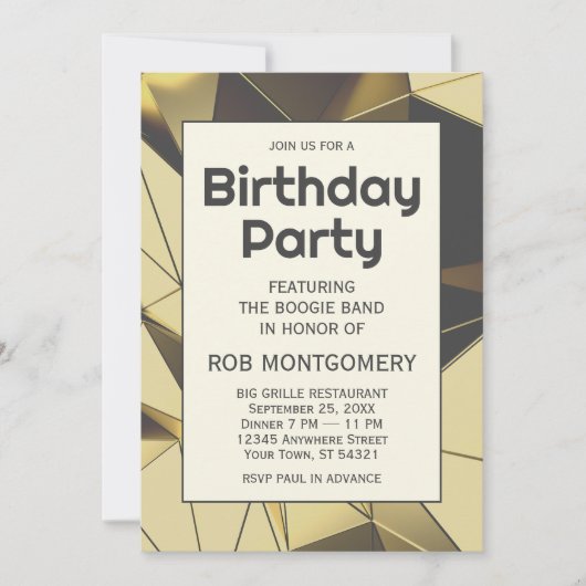 Invitation de la partie géométrique basse-poly mod (Devant)