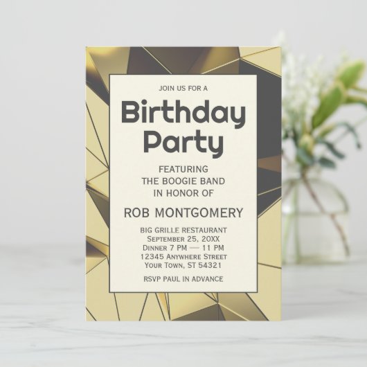 Invitation de la partie géométrique basse-poly mod (Debout devant)