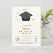 Invitation de la partie Gold et Black Graduation (Debout devant)