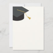 Invitation de la partie Gold et Black Graduation (Dos)