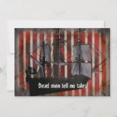 Invitation de la partie Grungy Grunge de bateau pi (Dos)