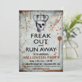 Invitation de la partie Halloween de la Couronne e (Debout devant)