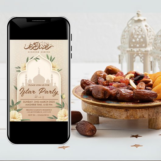 Invitation De La Partie Iftar