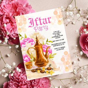 Invitation de la partie Iftar de la bouilloire d'a