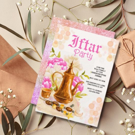 Invitation de la partie Iftar de la bouilloire d'a