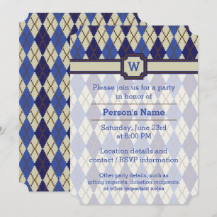 Invitation de la partie Jacquard Blueberry Scone