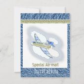 Invitation de la partie Jetplane d'avion (Devant)