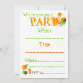 Invitation de la partie juteuse (Dos)