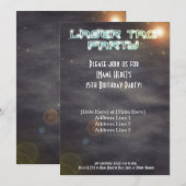 Invitation de la partie laser noir (Devant / Derrière)