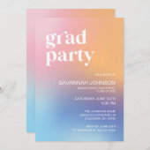 Invitation de la partie moderne Gradient Aura Rain (Devant / Derrière)