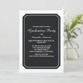 Invitation de la partie noire tout simplement élég (Debout devant)