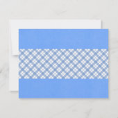 Invitation de la partie Plaid Bleu et Blanc (Dos)