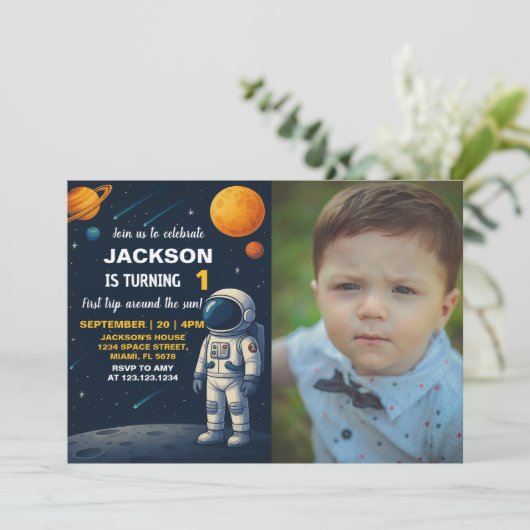 Invitation de la partie Planètes spatiales avec ph (Debout devant)