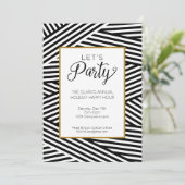 Invitation de la partie rayée du ruban (Debout devant)