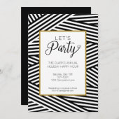 Invitation de la partie rayée du ruban (Devant / Derrière)