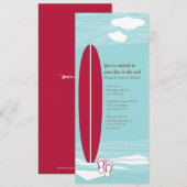 Invitation de la partie Red Surboard & Flip Flops (Devant / Derrière)