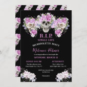 Invitation de la partie Rose R.I.P. Bachelorette (Devant / Derrière)