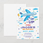 Invitation de la partie tirée à la main de l'avion (Devant / Derrière)