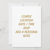 INVITATION DE LA PARTIE TOAST ENGAGEMENT (Dos)