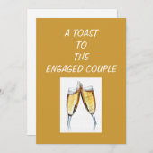 INVITATION DE LA PARTIE TOAST ENGAGEMENT (Devant / Derrière)