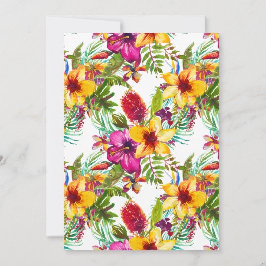 Invitation de la partie Tropical Double Graduation (Dos)