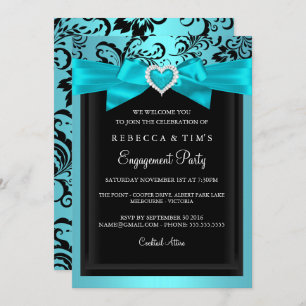 Invitation de la partie turquoise de l'engagement 