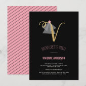 Invitation de la Parties scintillant de bacheloret (Devant / Derrière)