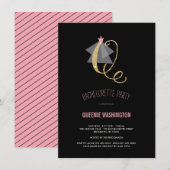 Invitation de la Parties scintillant de bacheloret (Devant / Derrière)
