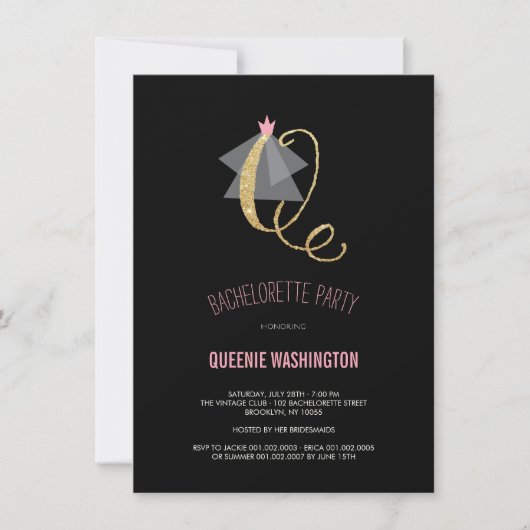 Invitation de la Parties scintillant de bacheloret (Devant)