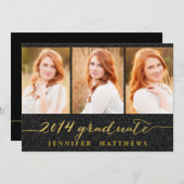 Invitation de la Parties scintillant de collage si (Devant / Derrière)