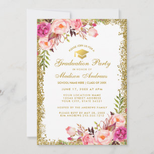 Invitation de la Parties scintillant de graduation