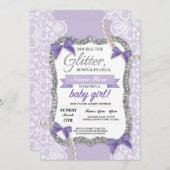 Invitation de la Parties scintillant de la dentell (Devant / Derrière)