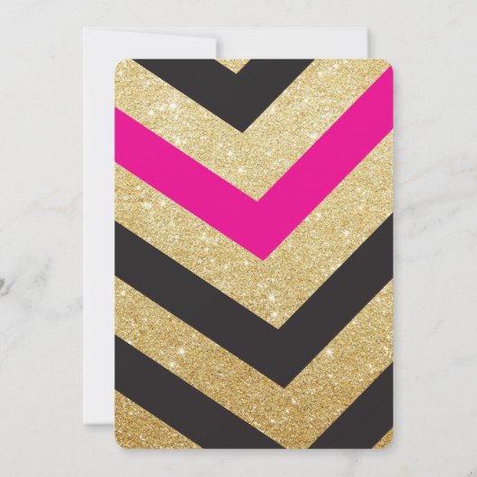 Invitation de la Parties scintillant d'or ananas B (Dos)