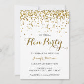 Invitation de la Parties scintillant d'or Confetti (Devant)
