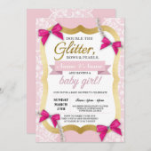 Invitation de la Parties scintillant d'or de la de (Devant / Derrière)