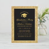 Invitation de la Parties scintillant moderne Black (Debout devant)