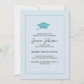 Invitation de la Parties scintillant turquoise et  (Dos)