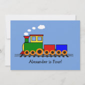 Invitation de la petite fête de train (Devant)