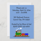 Invitation de la petite fête de train (Dos)