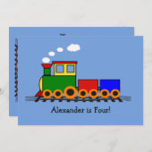 Invitation de la petite fête de train (Devant / Derrière)