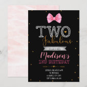 Invitation de la petite miss deux fabuleuse (Devant / Derrière)