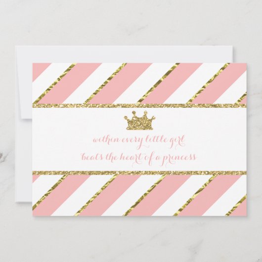 Invitation de la petite princesse Anniversaire (Dos)