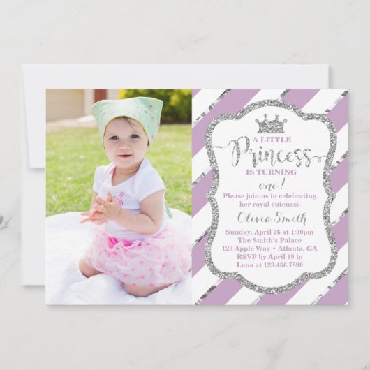 Invitation de la petite princesse Anniversaire (Devant)