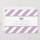 Invitation de la petite princesse Anniversaire (Dos)