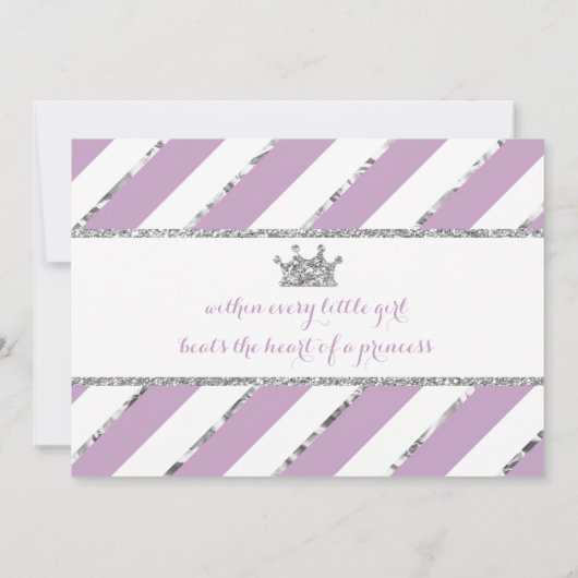 Invitation de la petite princesse Anniversaire (Dos)