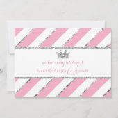 Invitation de la petite princesse Anniversaire (Dos)