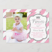 Invitation de la petite princesse Anniversaire (Devant / Derrière)