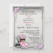Invitation de la petite princesse Baby shower, arg (Devant)